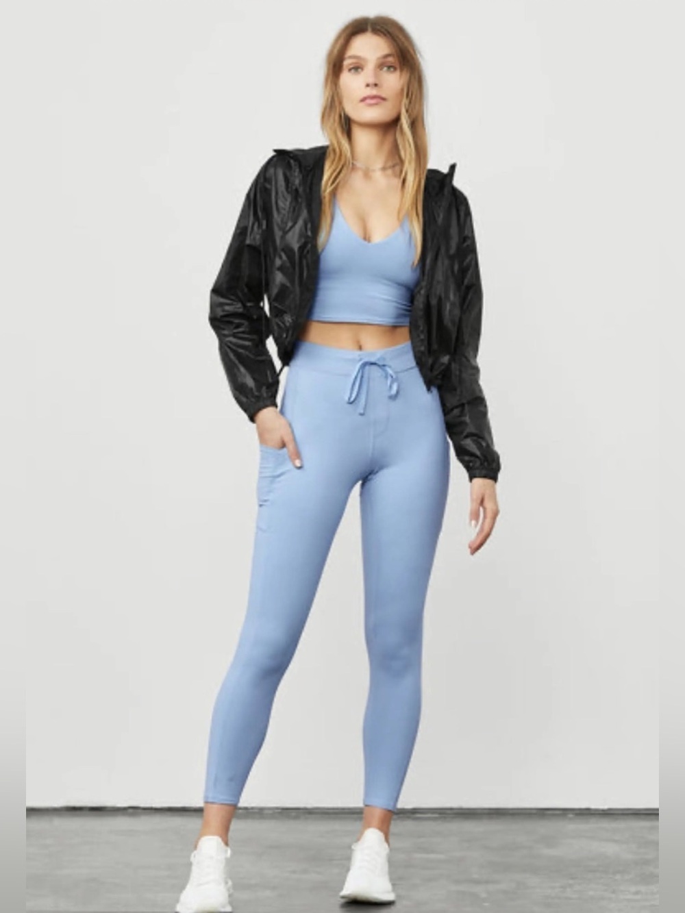 Alo Yoga High-Waist Checkpoint Leggings w/ Pockets 🩵 Blue Skies XS